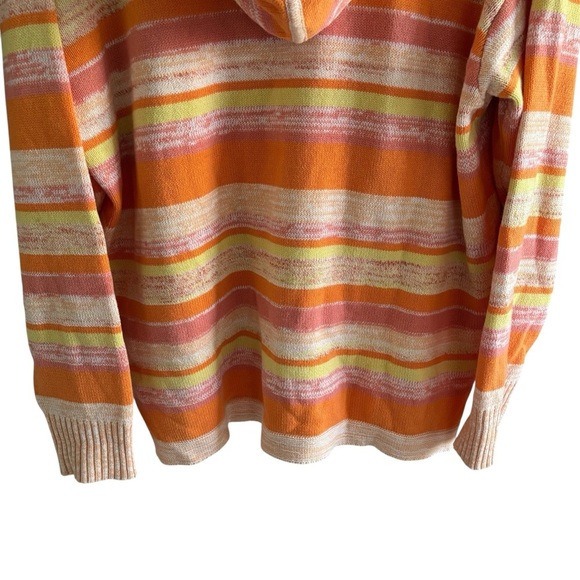 Isaac Mizrahi Live! Bridgehampton Striped Sweater with Hood Size XL Casual Cozy - Picture 8 of 16
